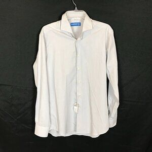 NWT Blueprint 5 Mens Size Medium Gray Made in Italy Button Front Dress Shirt NEW